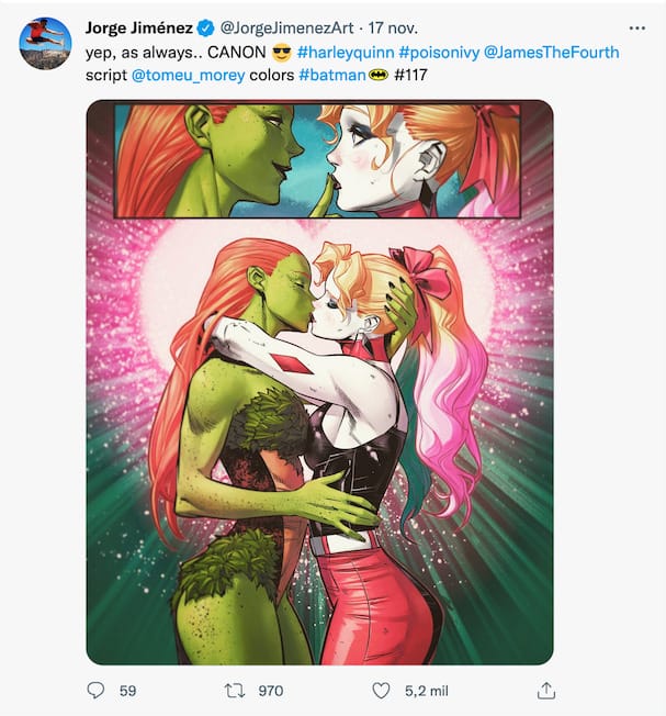 La relación romántica de Harley Quinn y Poison Ivy ya es canon en DC Comics  - SALA DE PELIGRO